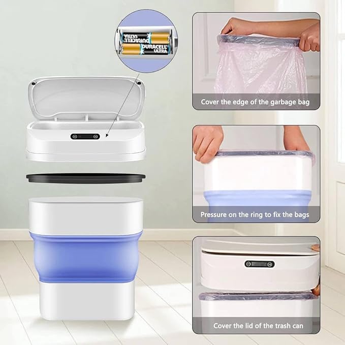 Smart Sensor Folding Infrared Trash Can
