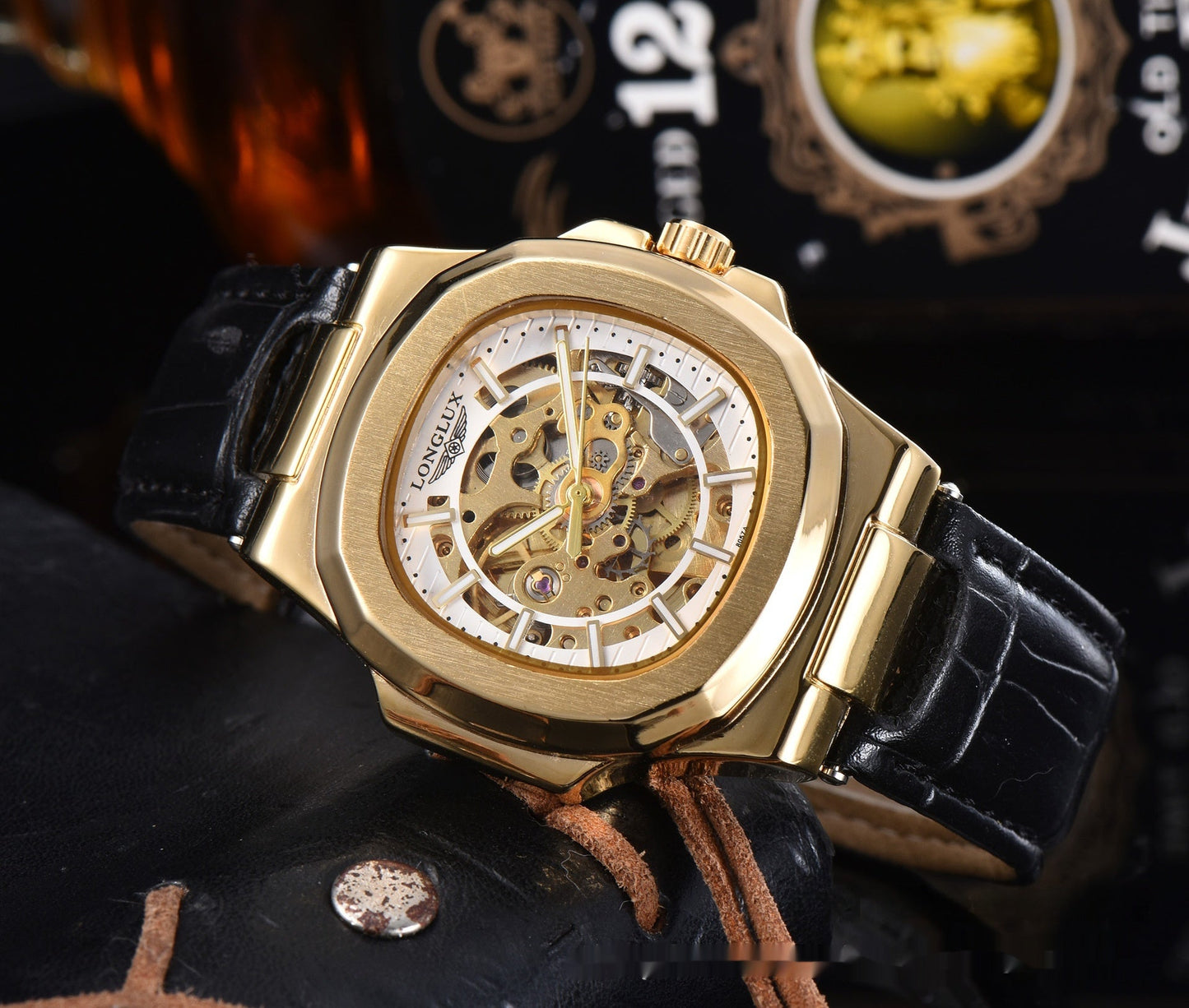 Barrel-shaped Belt Men's Waterproof Mechanical Watch