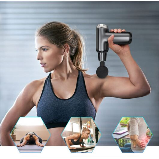 FH-820 Muscle Massage Gun with 4 Attachments